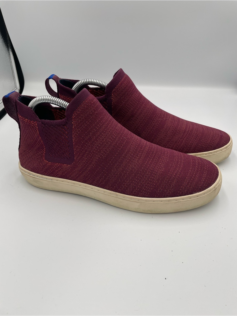 Rothy's The Chelsea Womens Size 10.5 Boot Sneakers Plum Melange Stitch Sport
